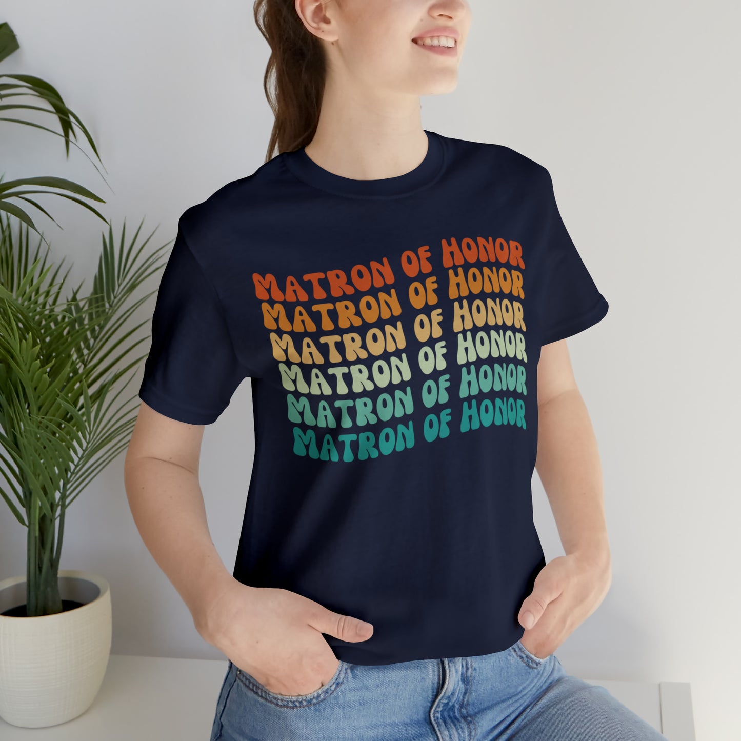 Retro Matron of Honor Shirt, Matron of Honor Shirt for Women, Cute Bachelorette Party Tee for Matron of Honor, T279