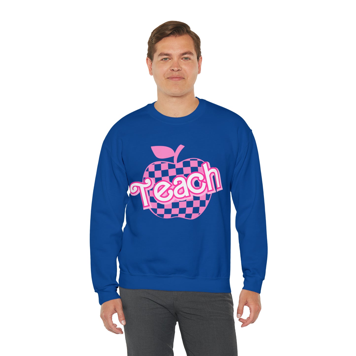 My Job is Teach Sweatshirt, Trendy Teacher Sweatshirt, Retro Back to school, Teacher Appreciation, Checkered Teacher Sweatshirt, S738