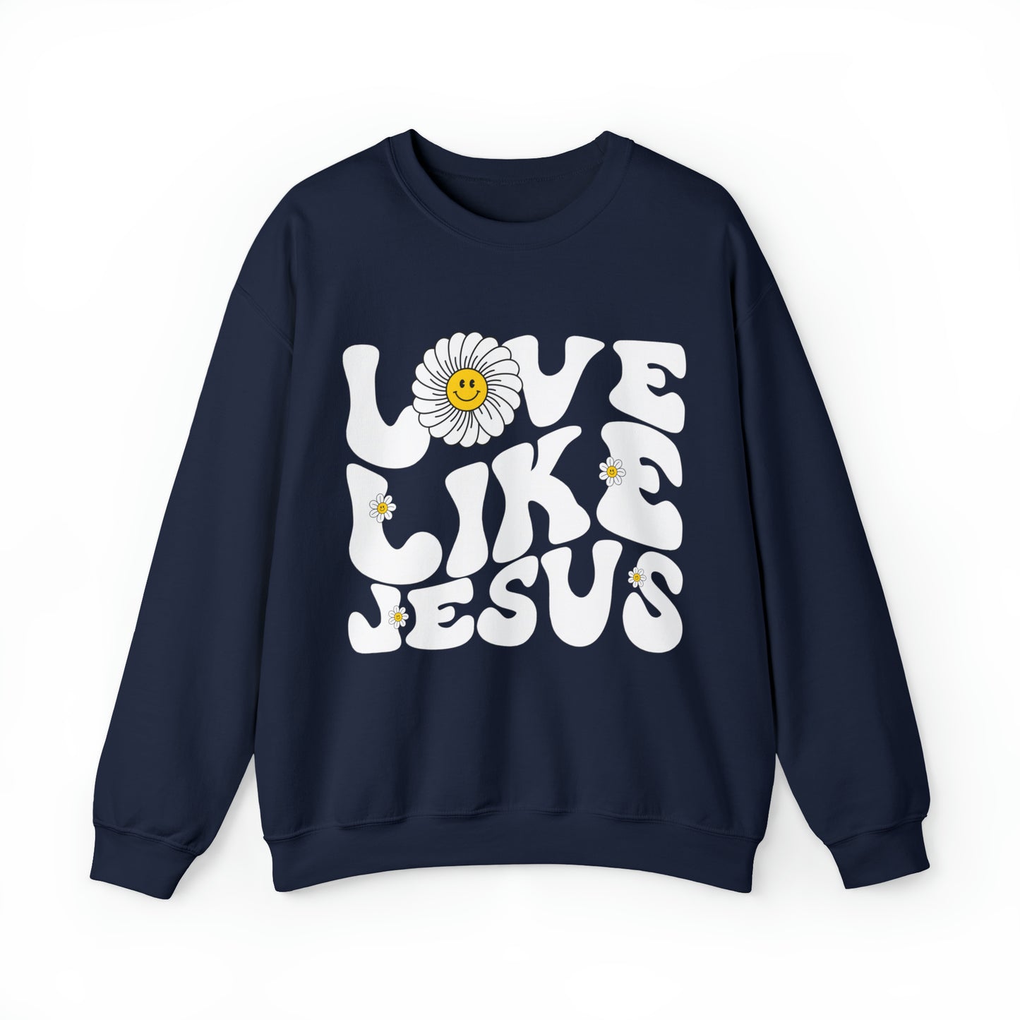 Retro Love Like Jesus Sweatshirt, Cute Jesus Sweatshirt, Women's Christian Clothing, Unisex Crewneck Christian Sweatshirt, S851