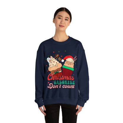 Christmas Calories Don't Count Sweatshirt, Funny Christmas Sweatshirt, Christmas Gift, Xmas calories Sweatshirt, Christmas calories, S871