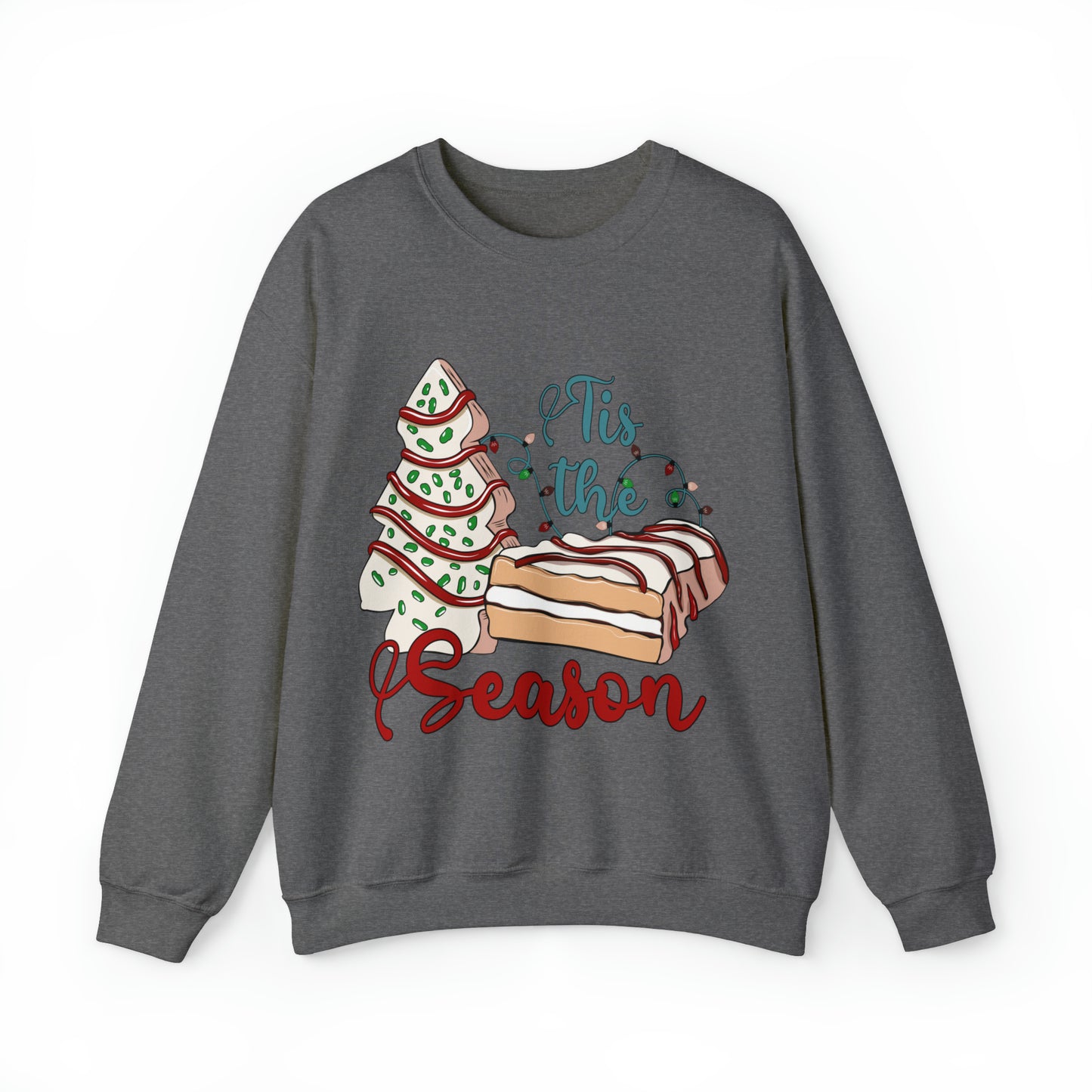 Christmas Tis The Season Sweatshirt, Merry Christmas Shirt, Christmas Tree Sweater, Christmas Tree shirt, Christmas Cake Sweatshirt, S883