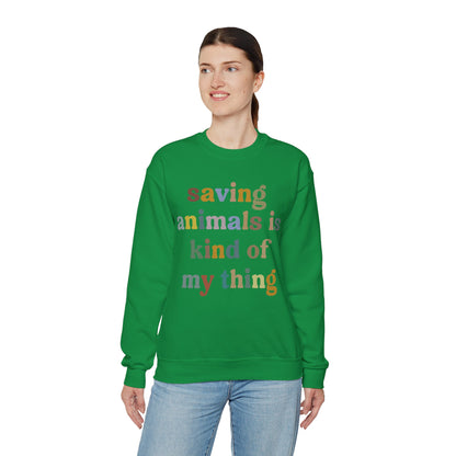 Saving Animals Is Kind Of My Thing Sweatshirt, Animal Rescue Sweatshirt, Pet Adoption Sweatshirt, Dog Mom Sweatshirt, Fur Mama T-Shirt, S999