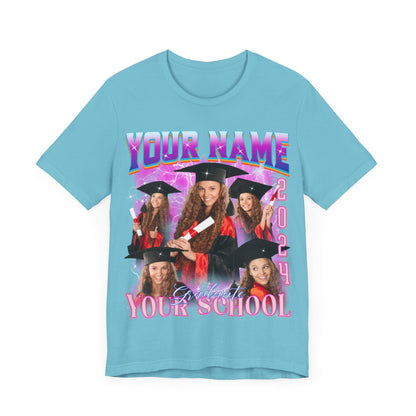 Graduation Party Shirt, Custom Bootleg Rap Tee For Graduation, Custom Graduation Shirt, Custom Photo Graduate Shirt, Senior T-Shirt, T1634