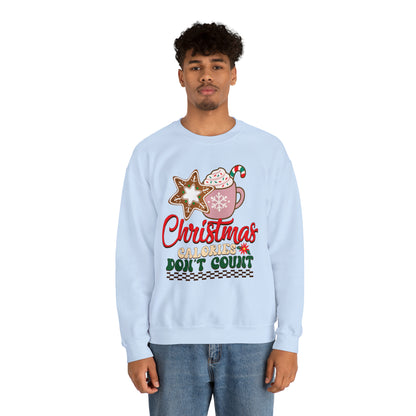 Christmas Calories Don't Count Sweatshirt, Funny Christmas Sweatshirt, Christmas Gift, Xmas calories Sweatshirt, Christmas calories, SW872