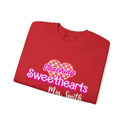 Personalized Teaching Sweethearts Valentines Day Sweatshirt, Teacher Valentine's Day Sweatshirts Teachers, Gift Sweater Hearts Day, SW1274