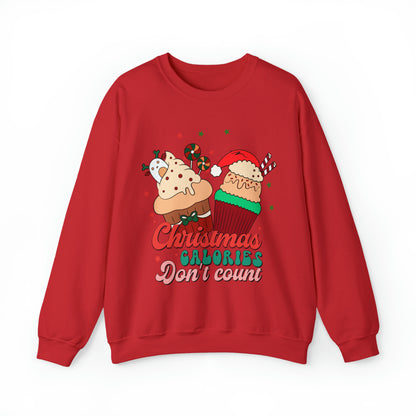 Christmas Calories Don't Count Sweatshirt, Funny Christmas Sweatshirt, Christmas Gift, Xmas calories Sweatshirt, Christmas calories, SW871