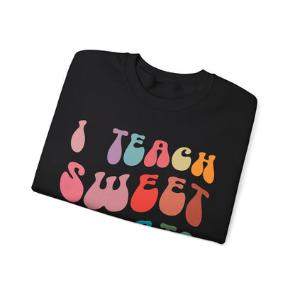 Personalized I Teach Sweethearts Valentines Day Sweatshirt, Custom Teacher Valentine Day Sweatshirt for Teachers, Gift for Hearts Day, S1275
