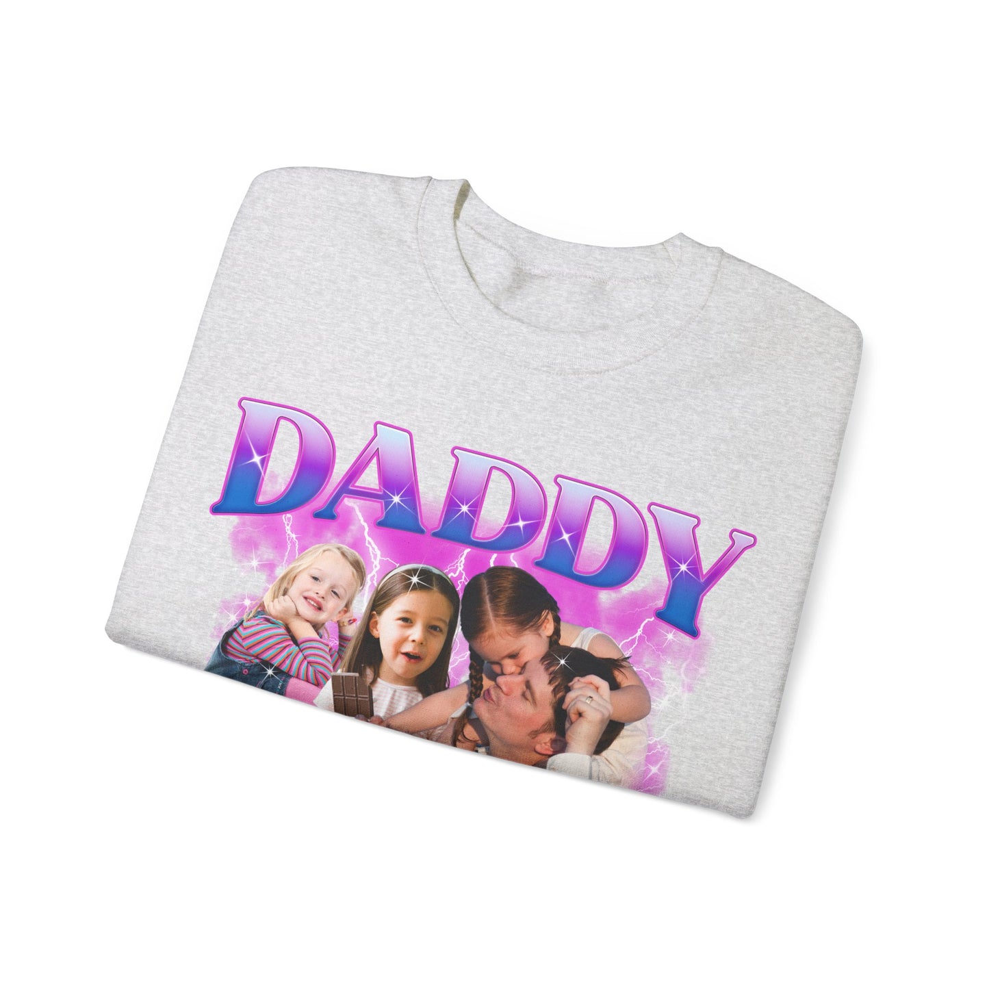 Custom Bootleg Rap Daddy Tee, Custom Photo Daddy Sweatshirt, Dad Shirt With Kid Face Photos Custom Father's Day Gift, Face Father Gift S1648