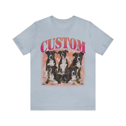 Retro Custom Your Own Bootleg Tee, Custom Cat Bootleg Tee, Custom Dog Bootleg Tee, Custom dog portrait, Vintage Graphic 90s Tshirt, T1393