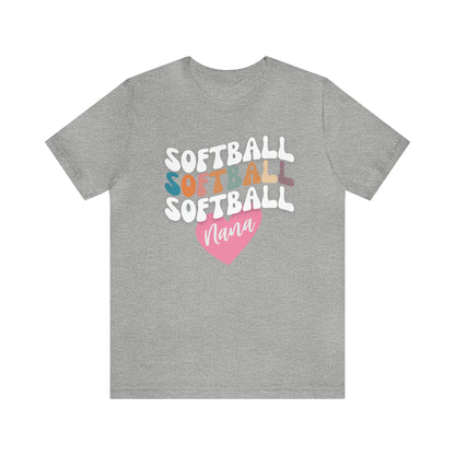 Softball Nana Shirt, Cute Softball Shirt for Grandma, Retro Softball Nana Shirt, Shirt for Nana, T330