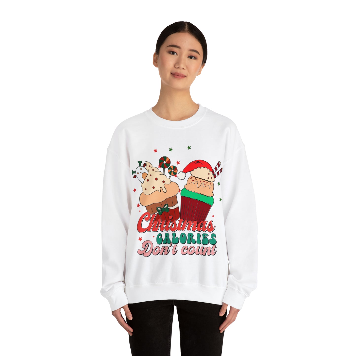 Christmas Calories Don't Count Sweatshirt, Funny Christmas Sweatshirt, Christmas Gift, Xmas calories Sweatshirt, Christmas calories, S871