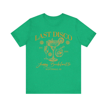 Last Disco Shirt, Disco Bride Dancing Queens Shirt, Custom Location Bridal Party Shirt, Bridal Shower, Disco Bach Bride To Be Gifts, 1 T1565