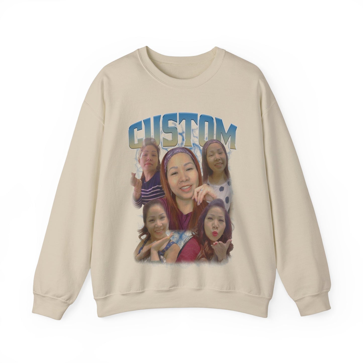 Custom Bootleg Rap Sweatshirt, Vintage Graphic 90s Custom Photo Sweatshirt, Custom Photo Sweatshirt, Sweatshirt Gift For Lover Rap, S1328