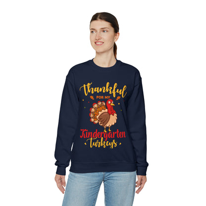 Thankful For My Kindergarten Turkey Sweatshirt, Thanksgiving Dinner Sweatshirt, Family Thanksgiving Shirt, Thanksgiving Turkey Shirt, S860