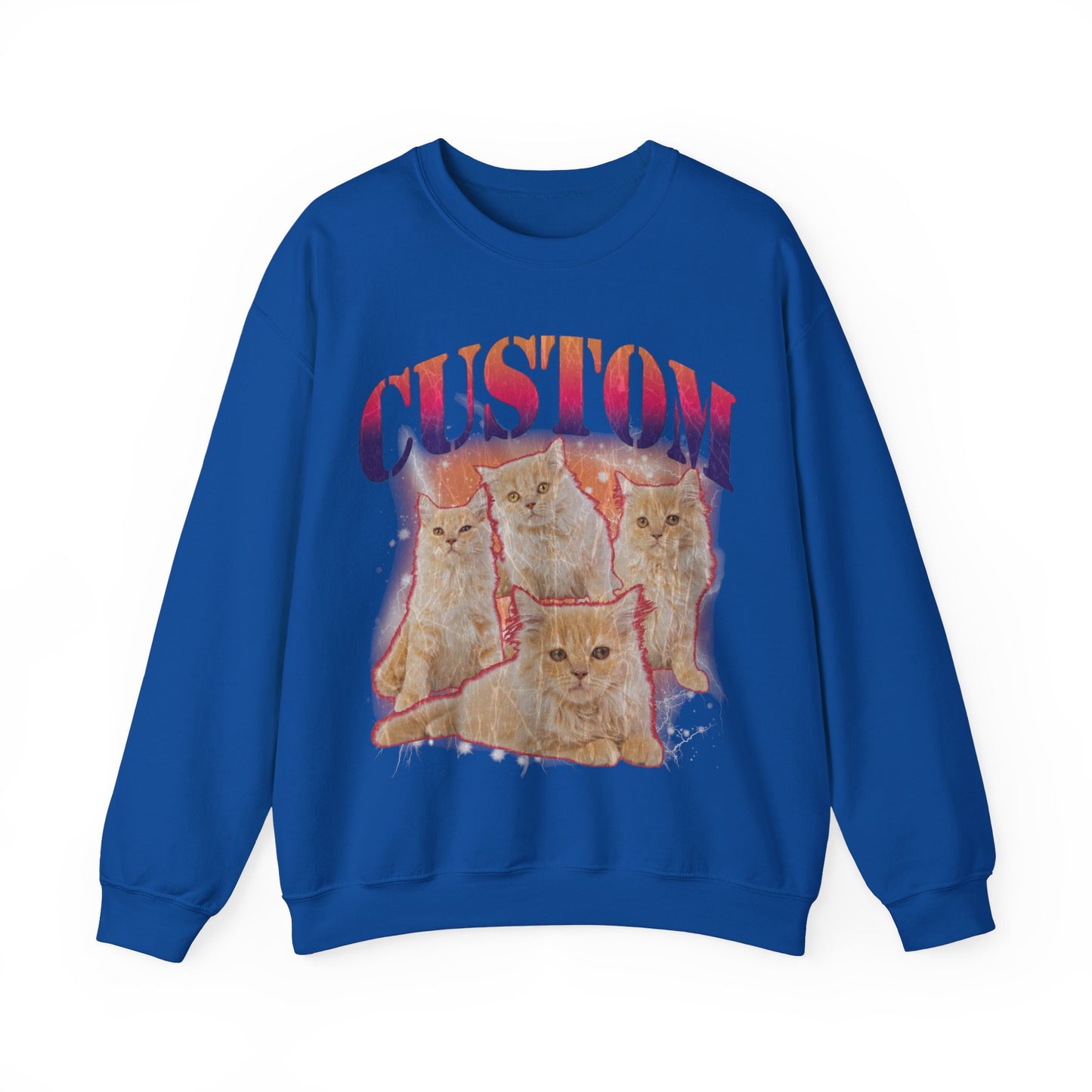 Retro Custom Cat Bootleg Tee, Custom Cat Sweatshirt, Custom Cat Lover Gift, Custom dog portrait, Vintage Funny Cat Sweatshirt, S1394