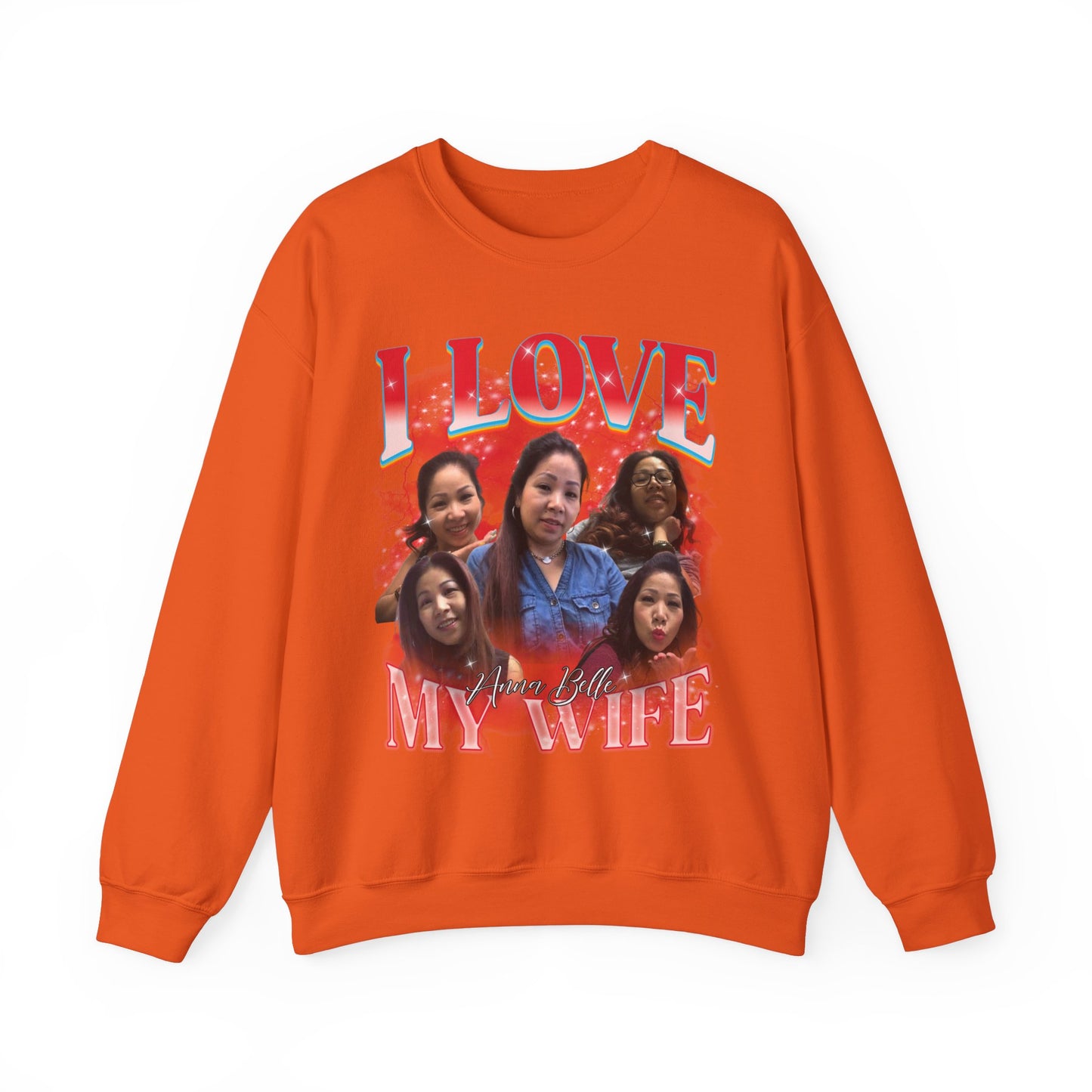 Custom Bootleg Rap Tee, I Love My Wife Sweatshirt, Custom Wife Photo Sweatshirt, Vintage Graphic 90s Tshirt, Valentine's Shirt Gift, SW1347