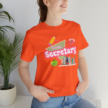 School Secretary shirt, 90s shirt, 90s teacher shirt, colorful school secretary shirt, colorful school shirt, T543