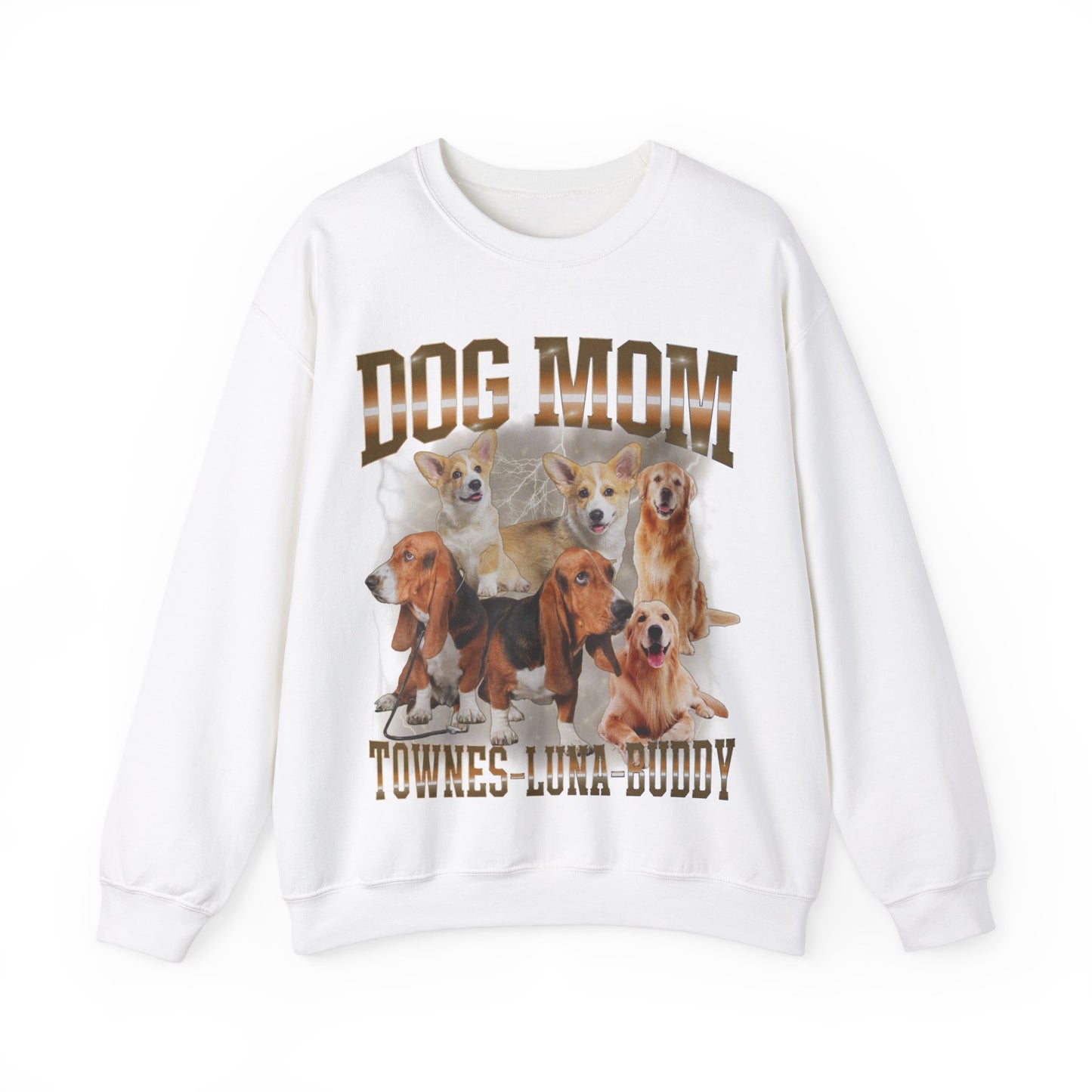 Custom Retro Dog Bootleg Sweatshirt, Dog Mom Sweatshirt, Dog Bootleg Retro 90's Sweatshirt, Custom Pet Photo, Custom Pet Portrait, S1432