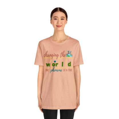 Changing the World One Phoneme at a Time, Science of Reading Shirt, Orthographic Mapping, I Teach Kids to Read Shirt, T241