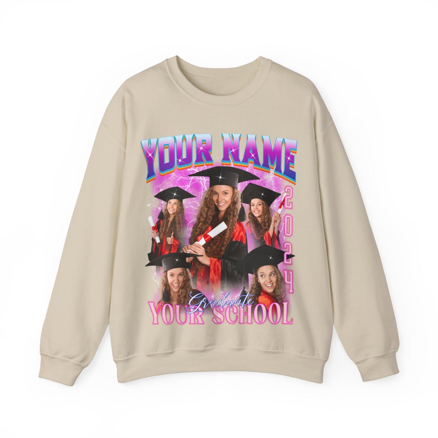 Graduation Party Sweatshirt, Custom Bootleg Rap Tee For Graduation, Custom Graduation Sweatshirt, Custom Photo Graduate Sweatshirt, S1634