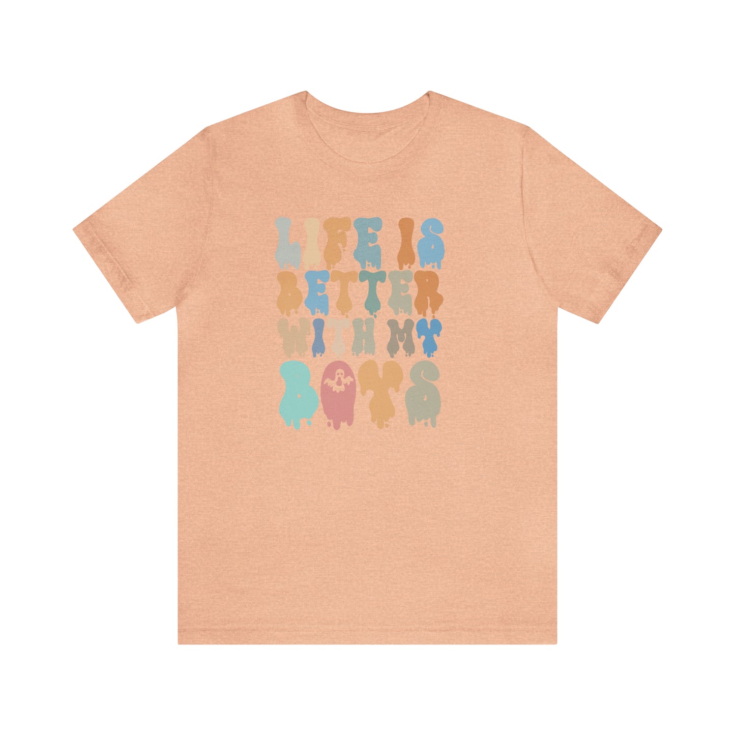 Cute Boy Mom Shirt for Birthday Gift for Mom, Life is better with my boys Shirt for Halloween Gift, T309