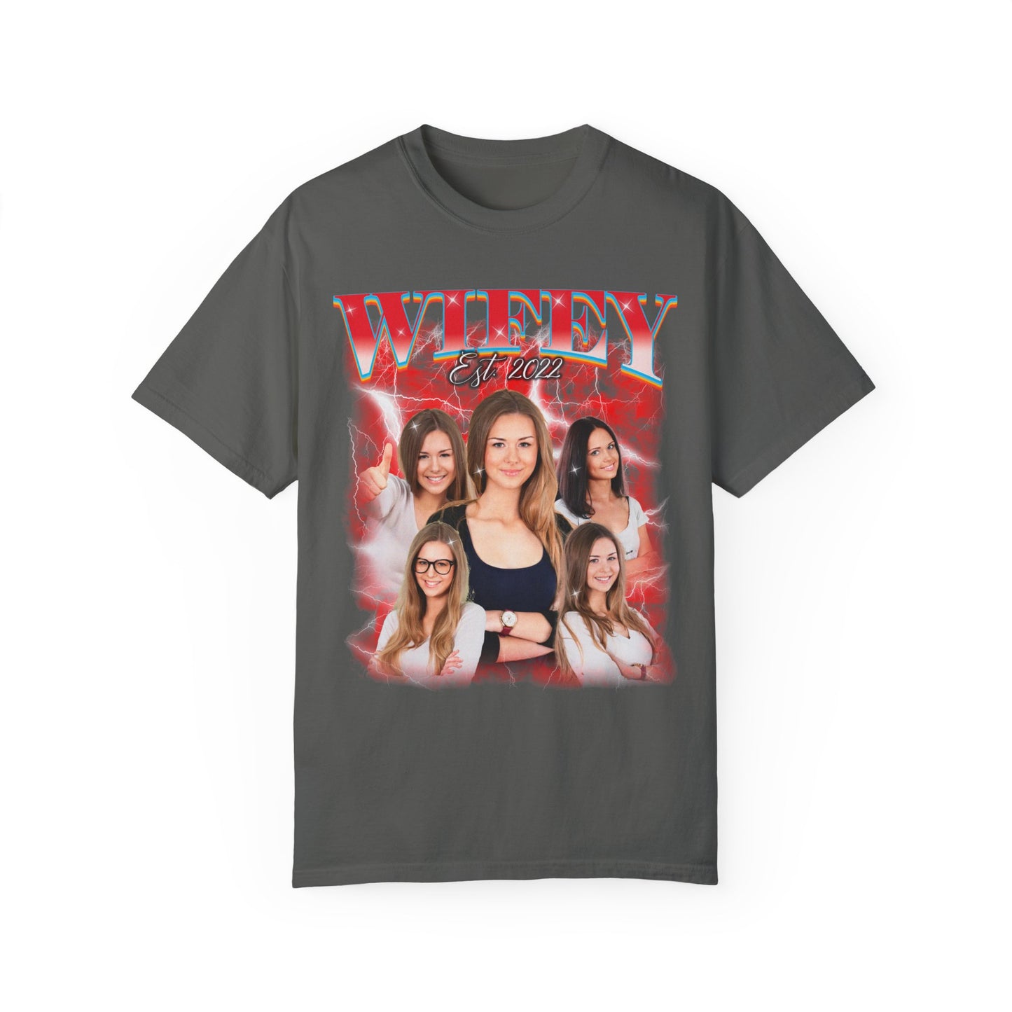 Custom Wifey Bootleg Rap Tee, Wifey Shirt, Custom Wifey Photo Shirt, Vintage Graphic 90s Tshirt, Valentine's Shirt Gift For Wife, CC1627