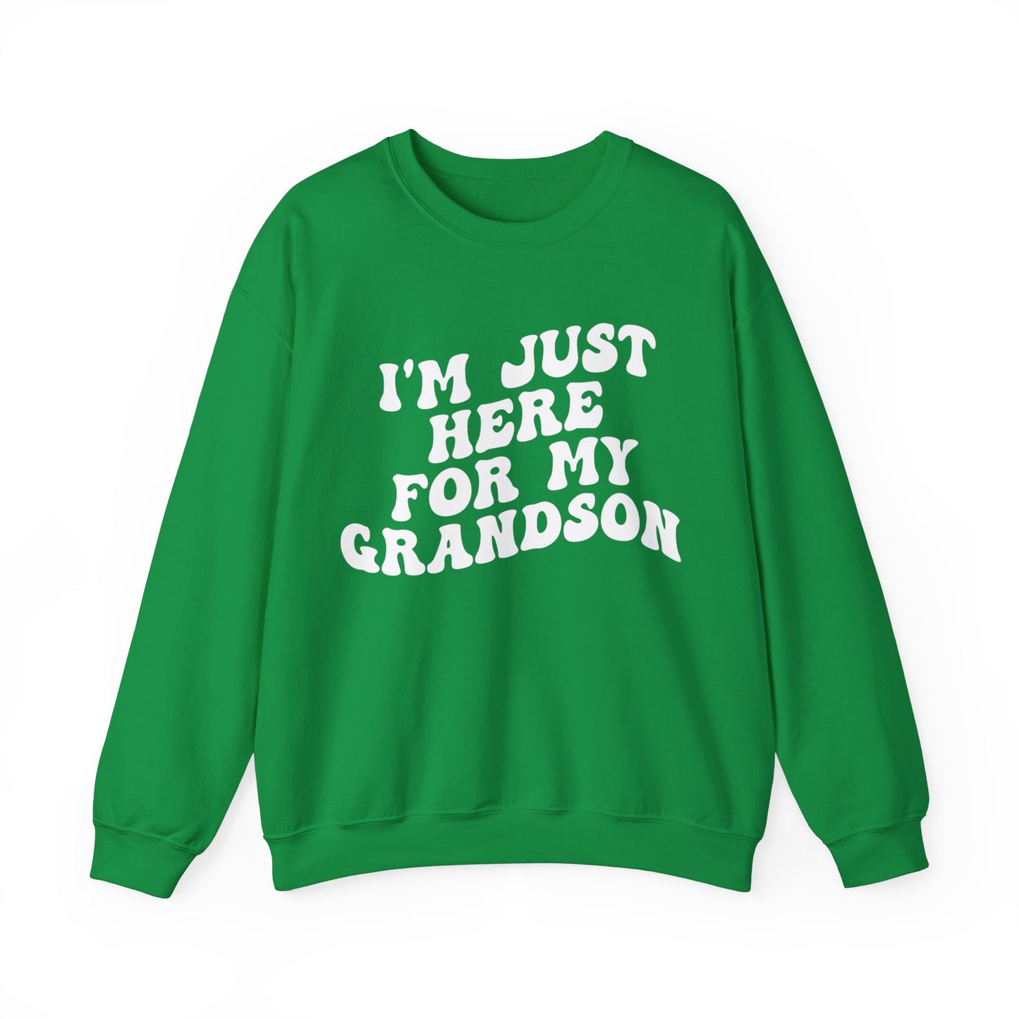 I'm Just Here for My Grandson Sweatshirt, Best Grandmother Sweatshirt, Supportive Grandma Sweatshirt, Gift for Granny from Grandson, S1075