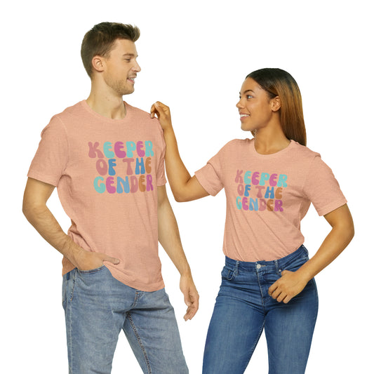 Cute Baby Announcement Shirt for Gender Reveal, Keeper of the Gender Shirt, Gender Reveal Party Tee, T331
