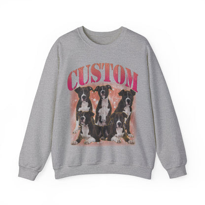 Retro Custom Your Own Bootleg Tee, Custom Cat Bootleg Tee, Custom Dog Bootleg Tee Custom dog portrait, Vintage Graphic 90s Sweatshirt, S1393