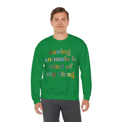 Saving Animals Is Kind Of My Thing Sweatshirt, Animal Rescue Sweatshirt, Pet Adoption Sweatshirt, Dog Mom Sweatshirt, Fur Mama T-Shirt, S999