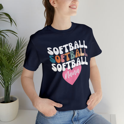 Softball Nana Shirt, Cute Softball Shirt for Grandma, Retro Softball Nana Shirt, Shirt for Nana, T330