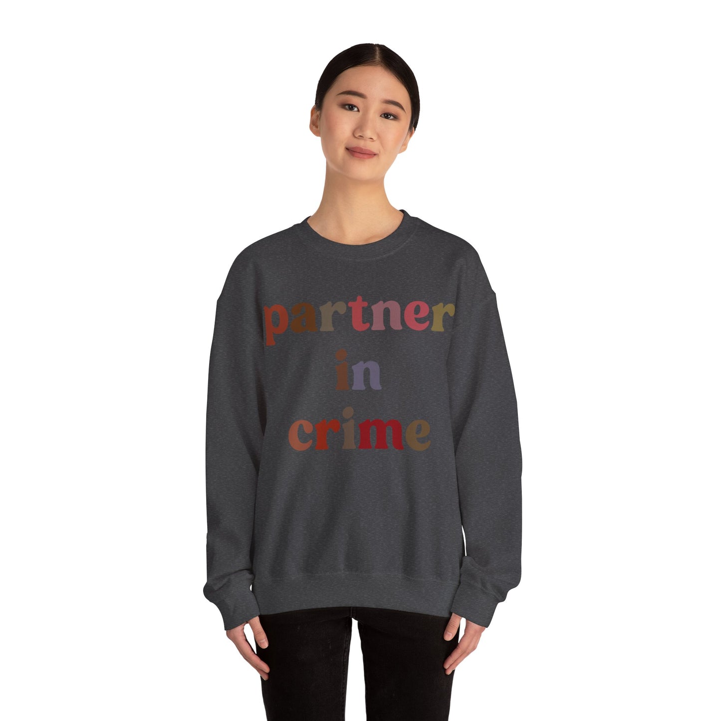 Partner In Crime Sweatshirt, Funny Best Friend Sweatshirt, Matching Besties Sweatshirt, Gift for Best Friend, BFF Sweatshirt, S1286