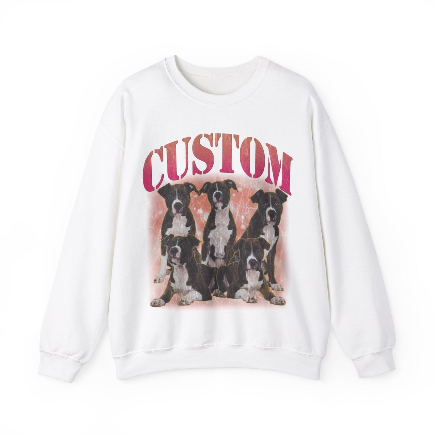 Retro Custom Your Own Bootleg Tee, Custom Cat Bootleg Tee, Custom Dog Bootleg Tee Custom dog portrait, Vintage Graphic 90s Sweatshirt, S1393