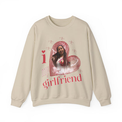 I Love My Girlfriend Sweatshirt Custom Picture, I Love My Girlfriend Custom Photo Sweatshirt , I Love My Girlfriend Sweatshirt Custom, S1342