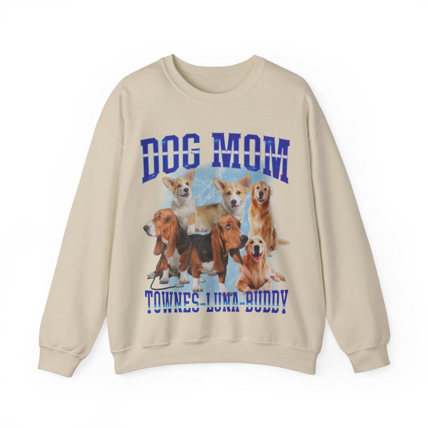 Custom Retro Dog Bootleg Sweatshirt, Dog Mom Sweatshirt, Dog Bootleg Retro 90's Sweatshirt, Custom Pet Photo, Custom Pet Portrait, S1428