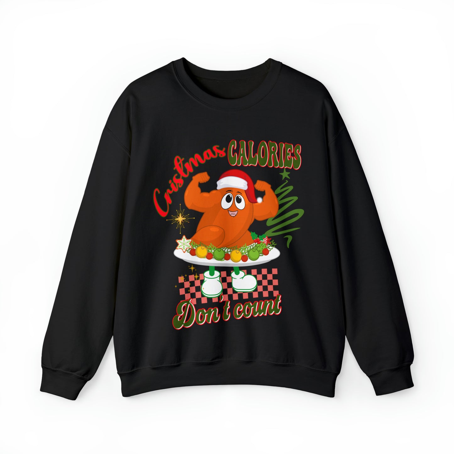 Christmas Calories Don't Count Sweatshirt, Funny Christmas Sweatshirt, Christmas Gift, Xmas calories Sweatshirt, Christmas calories, S875