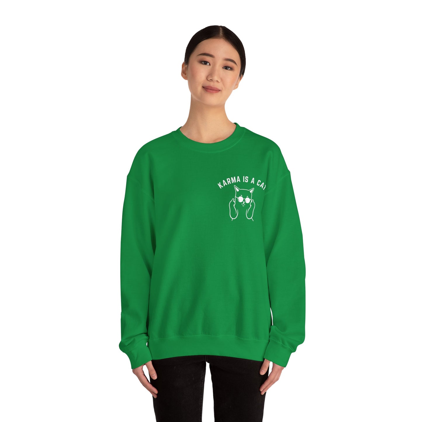 Karma Is A Cat Sweatshirt, Funny Cat Sweatshirt, Cat Mom Life Sweatshirt, Cat Lover Sweatshirt, Gift for Cat Mom, Shirt for Women, S1114