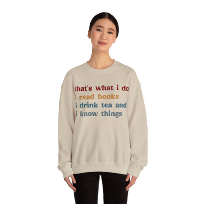 That's What I Do I Read Books Sweatshirt, Librarian Sweatshirt for Teacher, Book Lovers Club Sweatshirt, Book Nerd Sweatshirt, S1240