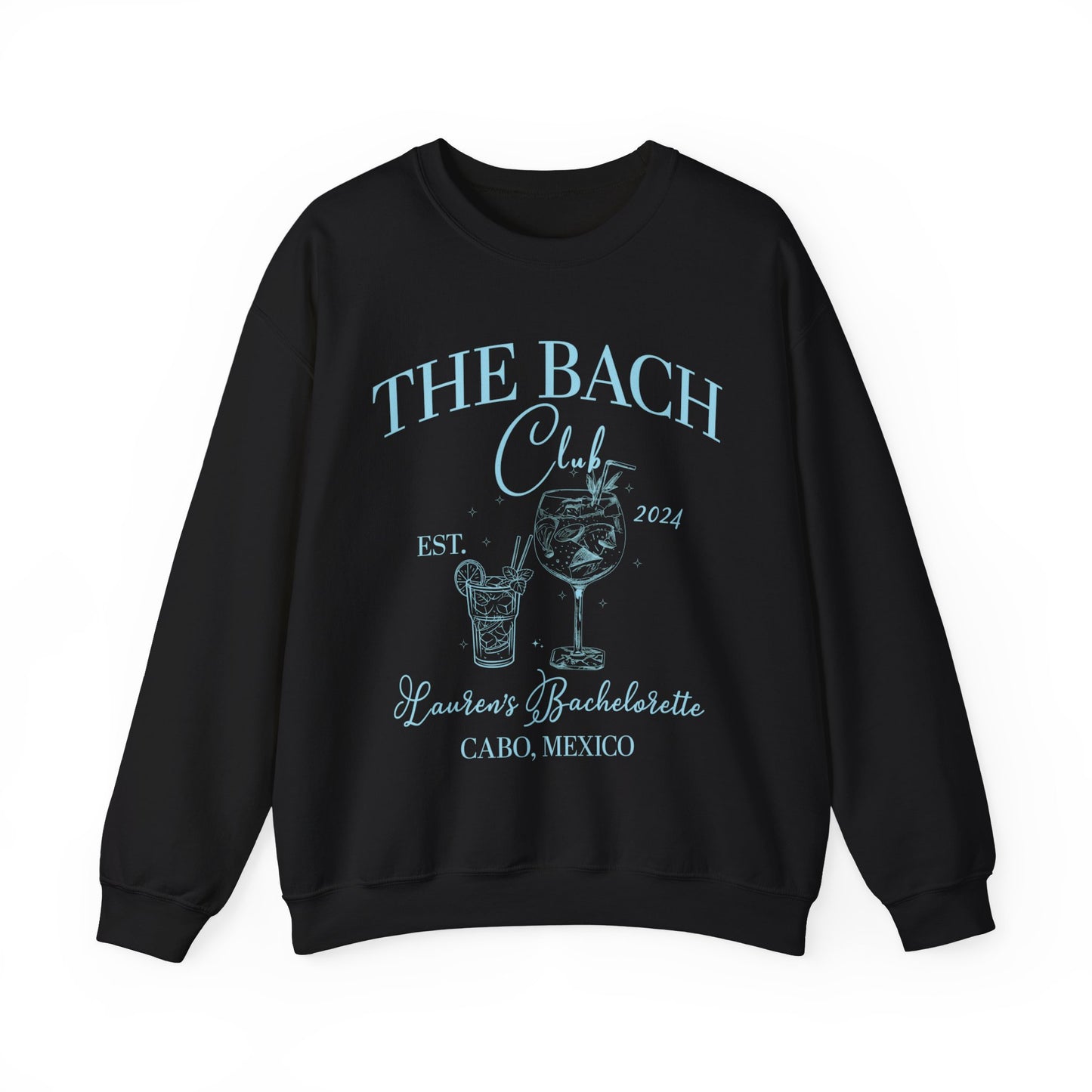 Custom The Bach Club Sweatshirt, Custom Location Bachelorette Sweatshirt, Personalized Bride Sweatshirt, Sweatshirt for Bridal Party, S1495