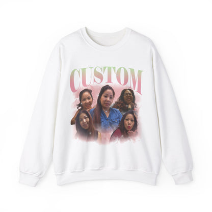 Custom Your Own Bootleg Tee, Retro Custom Bootleg Rap Tee, Custom Photo Sweatshirt, Insert Your Design Vintage Graphic 90s Sweatshirt, S1383