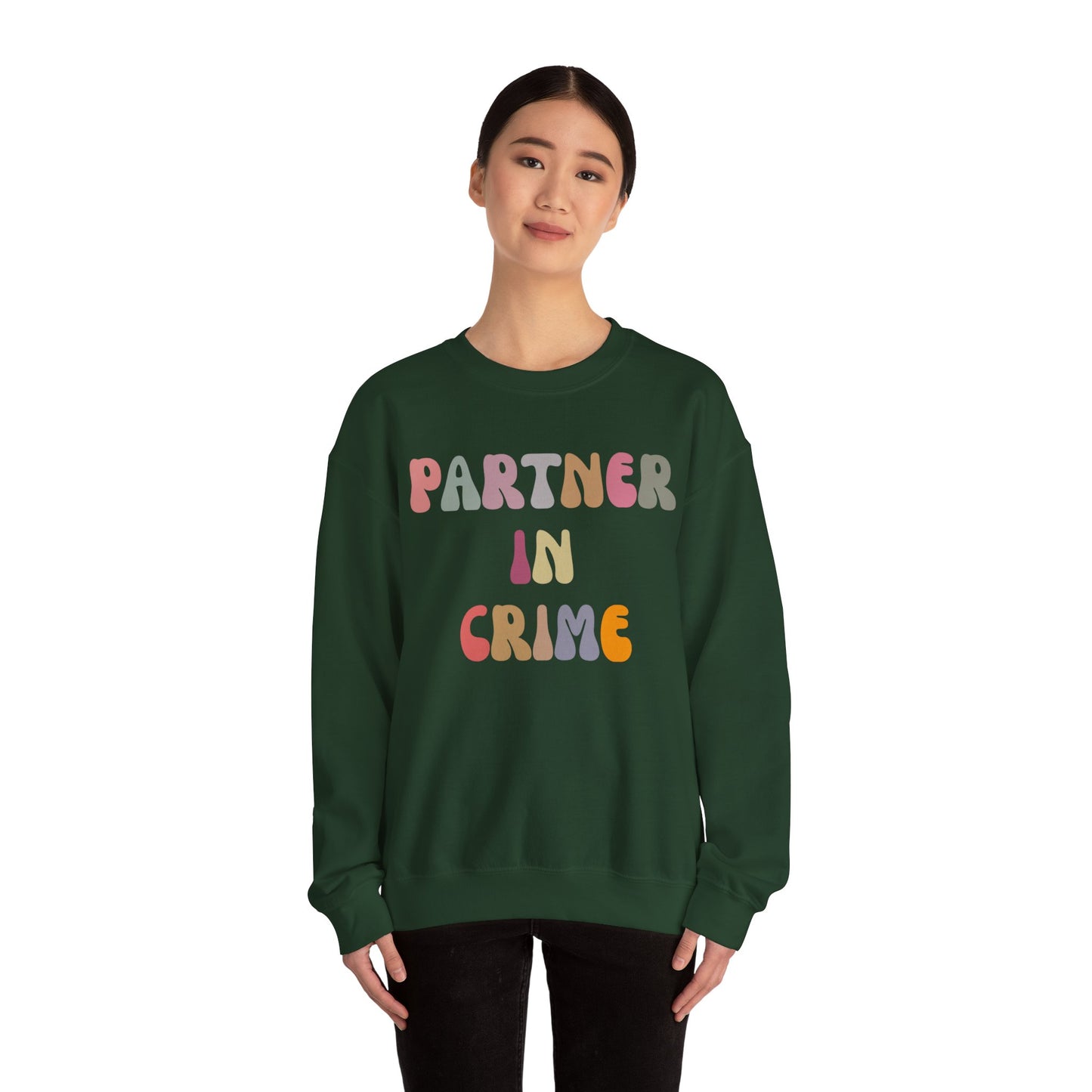 Partner In Crime Sweatshirt, Funny Best Friend Sweatshirt, Matching Besties Sweatshirt, Gift for Best Friend, BFF Sweatshirt, SW1287