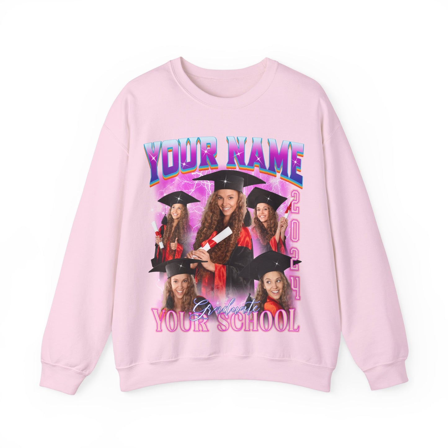 Graduation Party Sweatshirt, Custom Bootleg Rap Tee For Graduation, Custom Graduation Sweatshirt, Custom Photo Graduate Sweatshirt, S1634