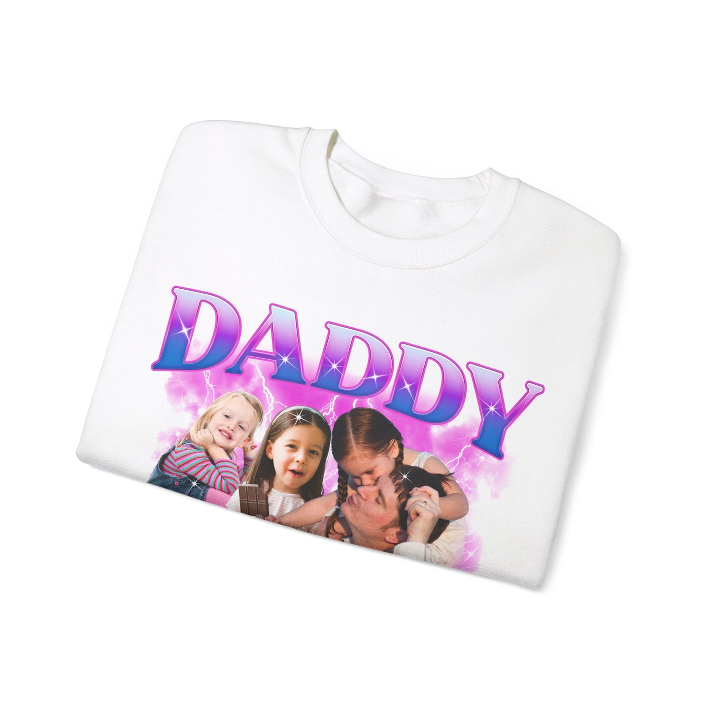 Custom Bootleg Rap Daddy Tee, Custom Photo Daddy Sweatshirt, Dad Shirt With Kid Face Photos Custom Father's Day Gift, Face Father Gift S1648