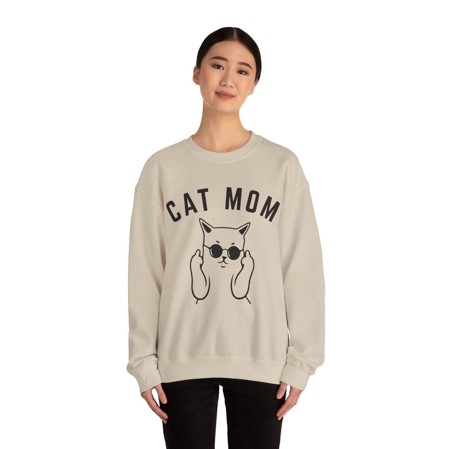 Cat Mom Sweatshirt, Funny Pet Lover Sweatshirt for Her, Cat Mama Sweatshirt for Mom Gift from Kids, Cat T-Sweatshirt Gift for Women, S1111