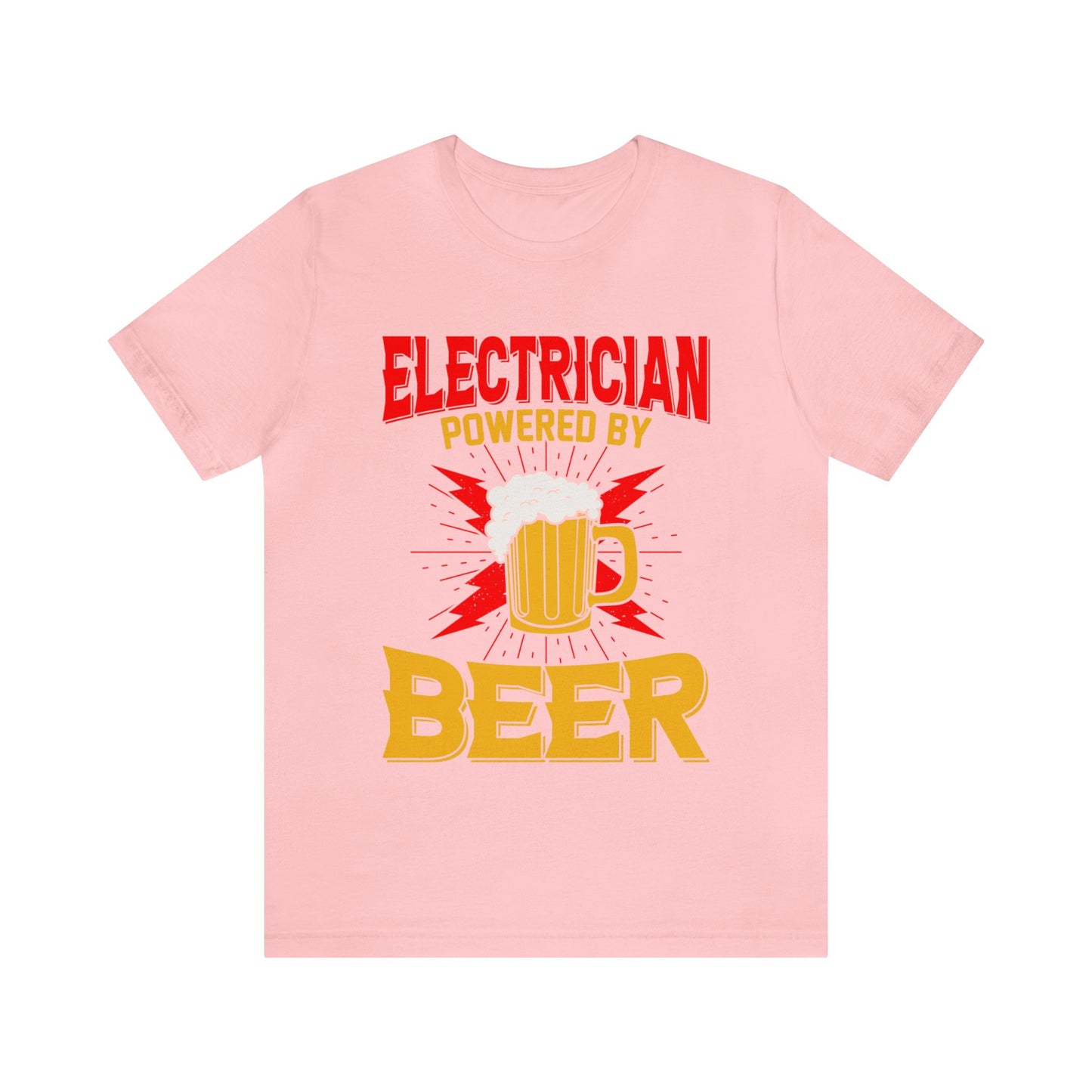 Electrician Powered by Beer Shirt for Men, Electrician Shirt for Fathers Day, Funny Shirt for Electrician Gift for Husband, T865