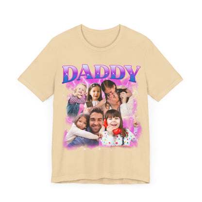 Custom Bootleg Rap Daddy Tee, Custom Photo Daddy Shirt, Dad Shirt With Kid Face Photos, Custom Father's Day Gift Personalized Father, T1648