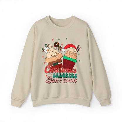 Christmas Calories Don't Count Sweatshirt, Funny Christmas Sweatshirt, Christmas Gift, Xmas calories Sweatshirt, Christmas calories, SW871