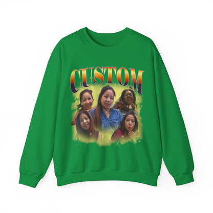 Custom Your Own Bootleg Tee, Retro Custom Bootleg Rap Tee, Custom Photo Sweatshirt, Insert Your Design Vintage Graphic 90s Sweatshirt, S1387