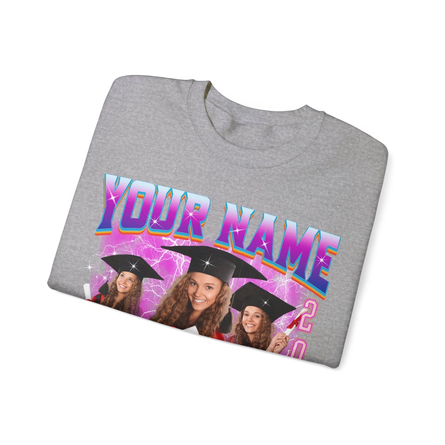 Graduation Party Sweatshirt, Custom Bootleg Rap Tee For Graduation, Custom Graduation Sweatshirt, Custom Photo Graduate Sweatshirt, S1634