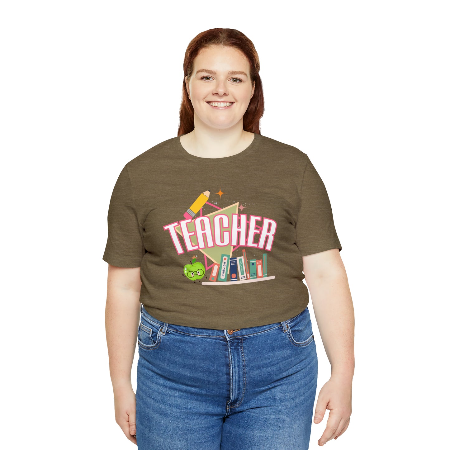 Pink Teacher Shirt, colorful teacher shirt, Teacher shirt, 90s shirt, 90s teacher shirt, colorful school shirt, T541